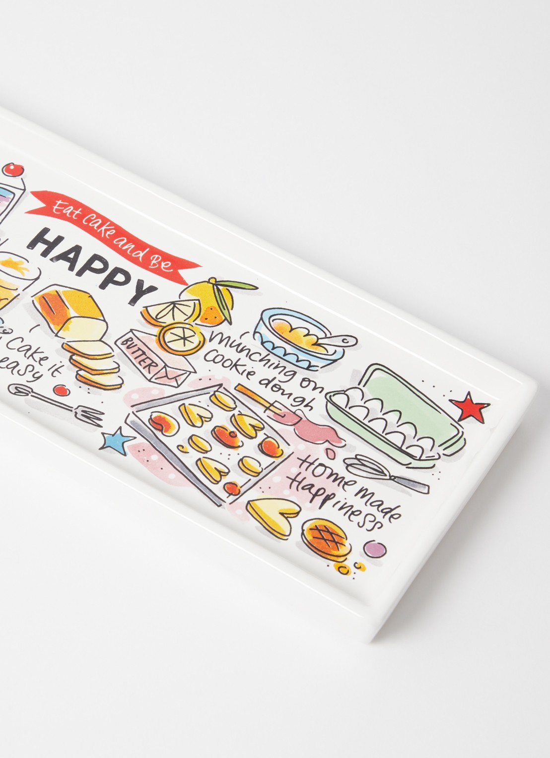 Blond Amsterdam Happy cakeschaal 33 cm - voorkant 2 multicolor