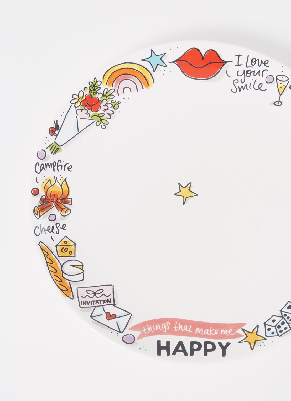 Blond Amsterdam Happy dinerbord 26 cm - detail 3 multicolor
