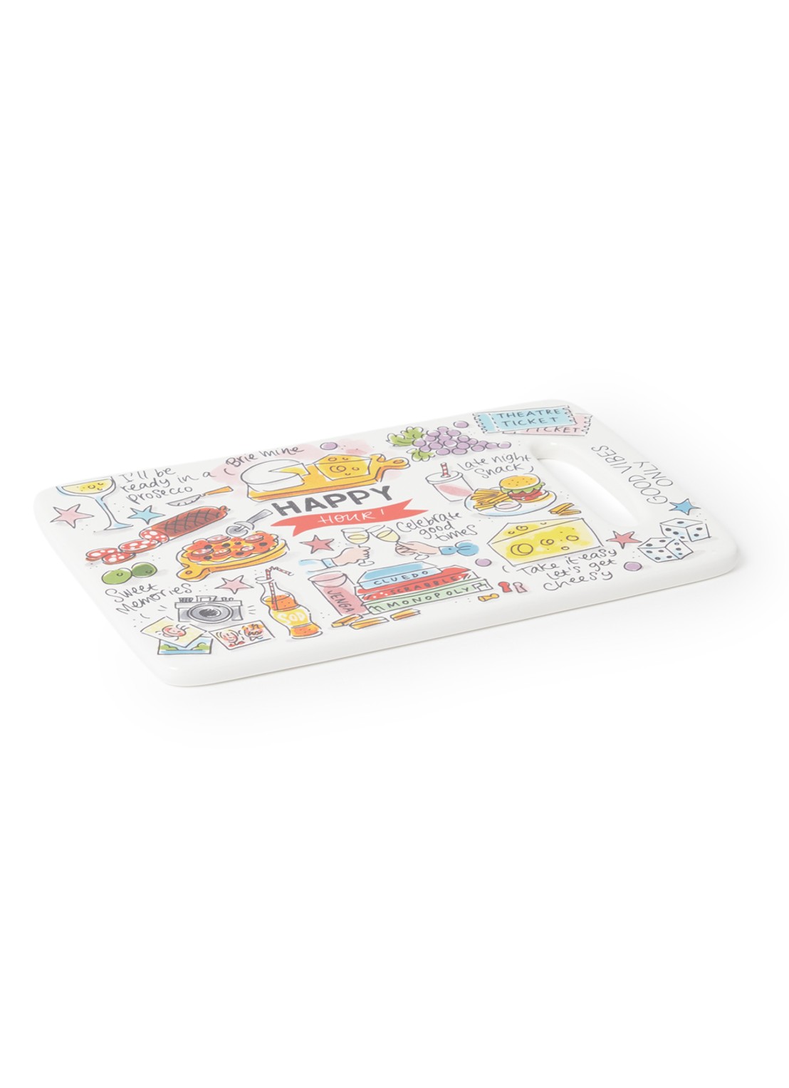 Blond Amsterdam Happy kaasplank 25 cm - voorkant multicolor