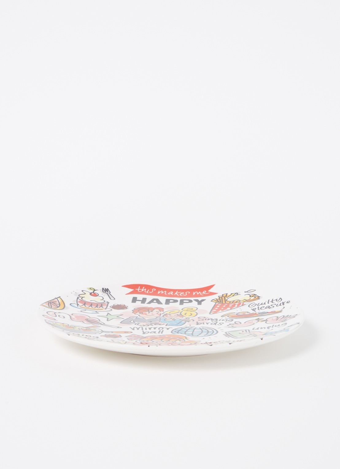 Blond Amsterdam Happy ontbijtbord 18 cm - voorkant 3 multicolor