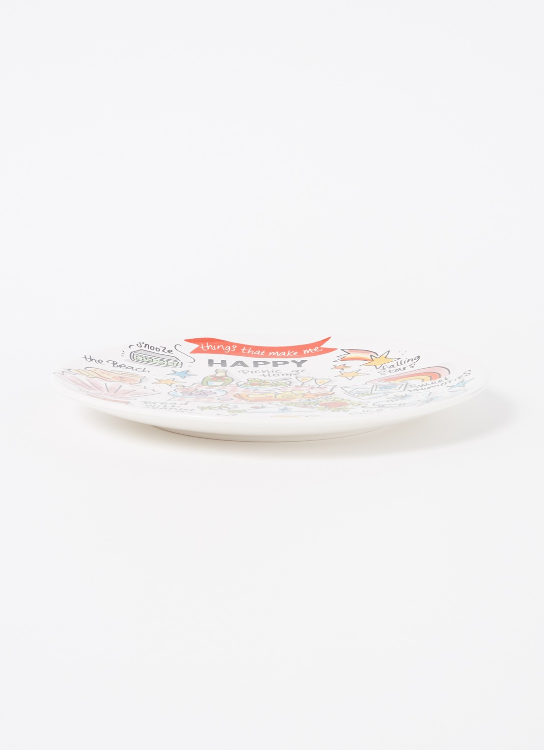 Blond Amsterdam Happy ontbijtbord 22 cm - voorkant 3 multicolor