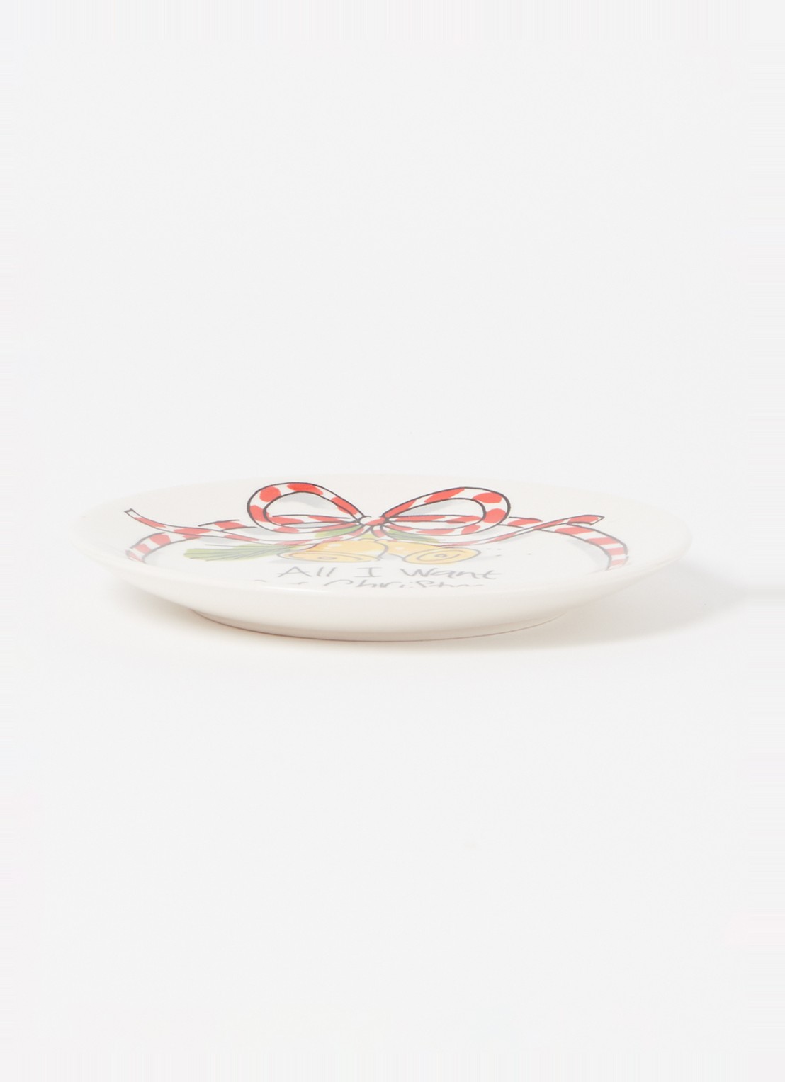 Blond Amsterdam Kerstklokken gebaksbordje 12 cm - voorkant 2 multicolor