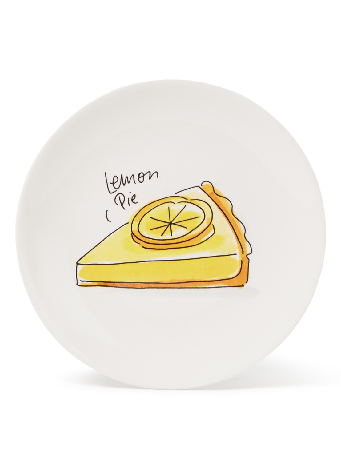Blond Amsterdam Lemon Pie gebaksbordje 18 cm - voorkant 2 gebroken wit