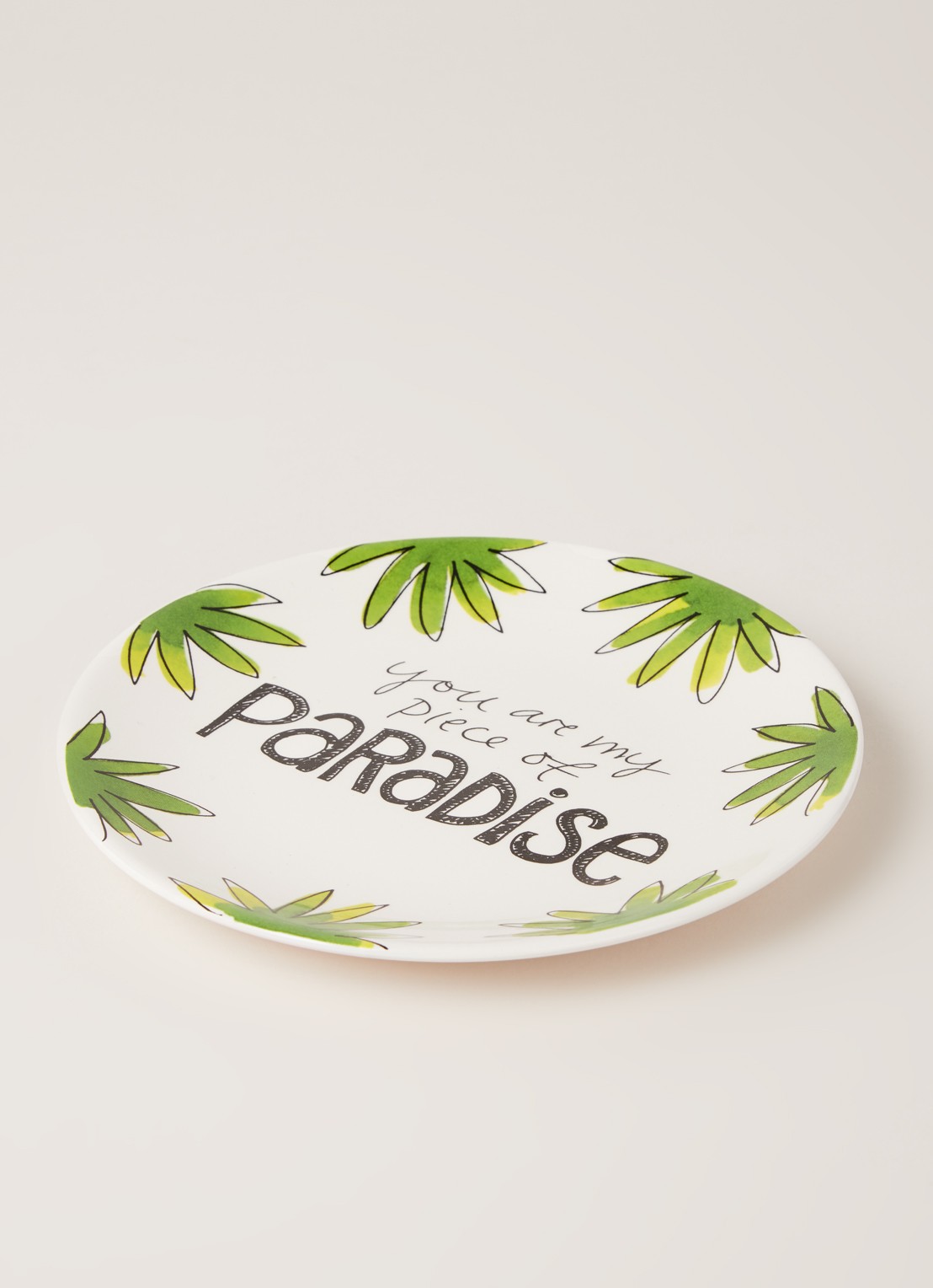 Blond Amsterdam Paradise gebaksbordje 18 cm - detail groen