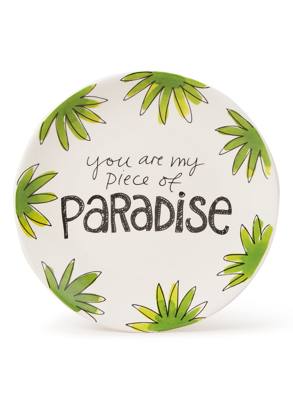 Blond Amsterdam Paradise gebaksbordje 18 cm - voorkant 3 groen