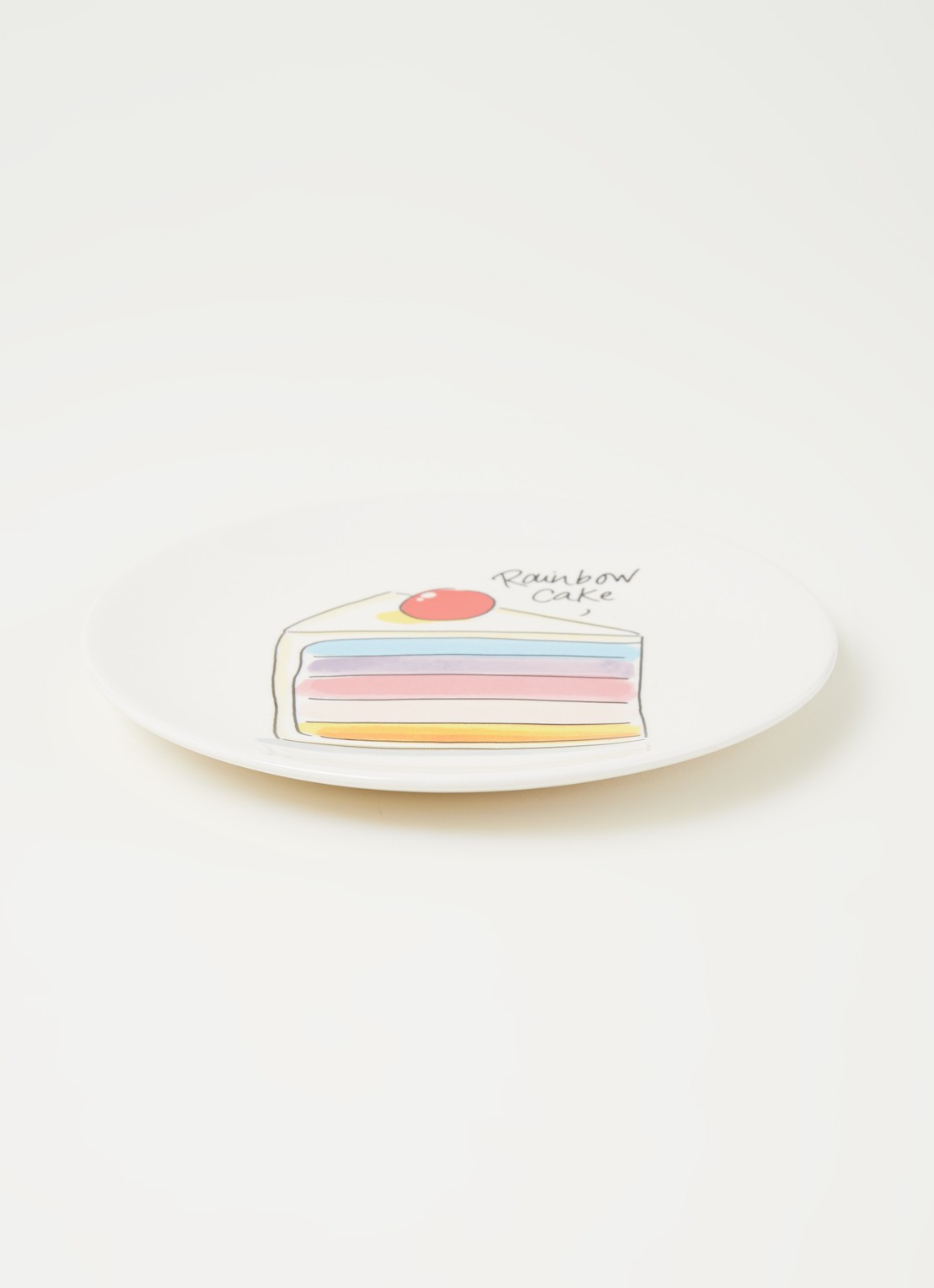 Blond Amsterdam Rainbow Cake gebaksbordje 18 cm - voorkant 3 wit