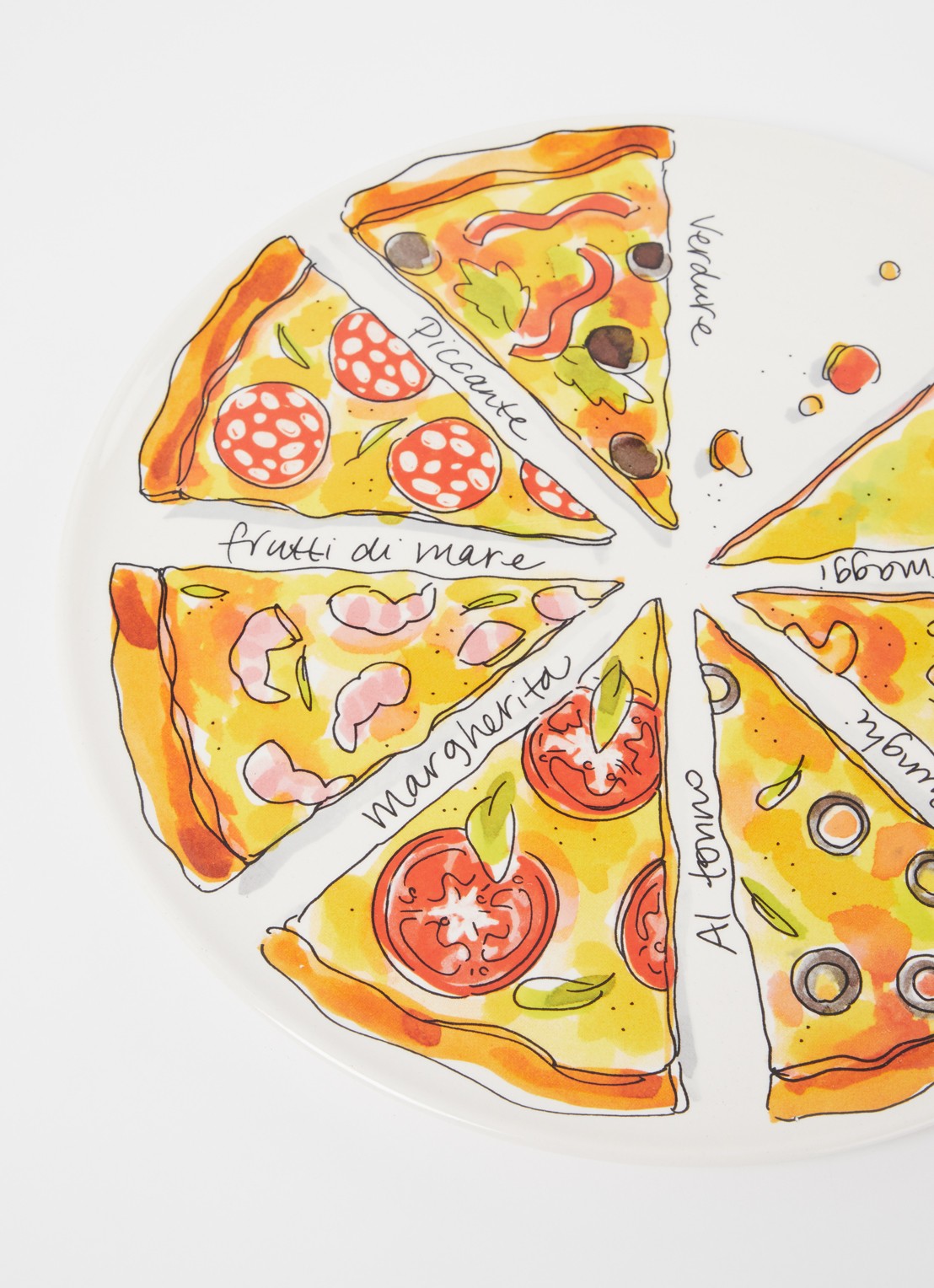Blond Amsterdam Sharing Slices pizzabord 31 cm - detail okergeel