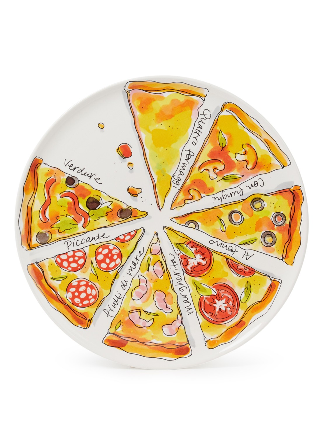 Blond Amsterdam Sharing Slices pizzabord 31 cm - voorkant 2 okergeel