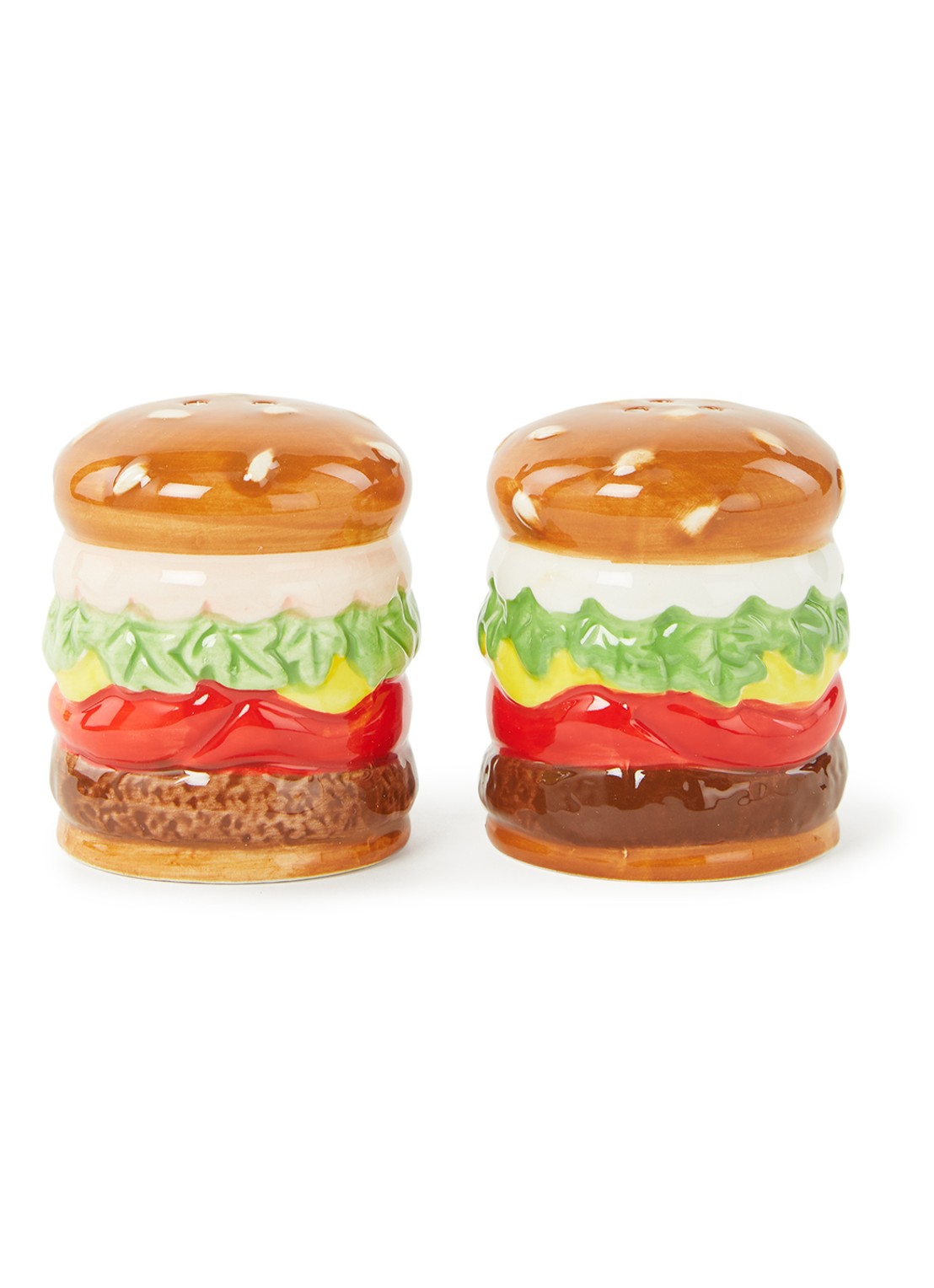 Blond Amsterdam Snack peper- en zoutstrooier 7 cm 2-delig - voorkant multicolor