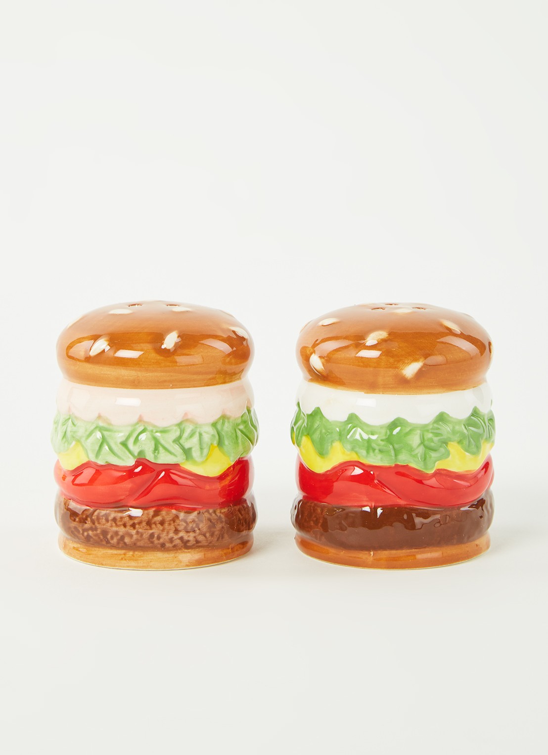 Blond Amsterdam Snack peper- en zoutstrooier 7 cm 2-delig - voorkant 2 multicolor