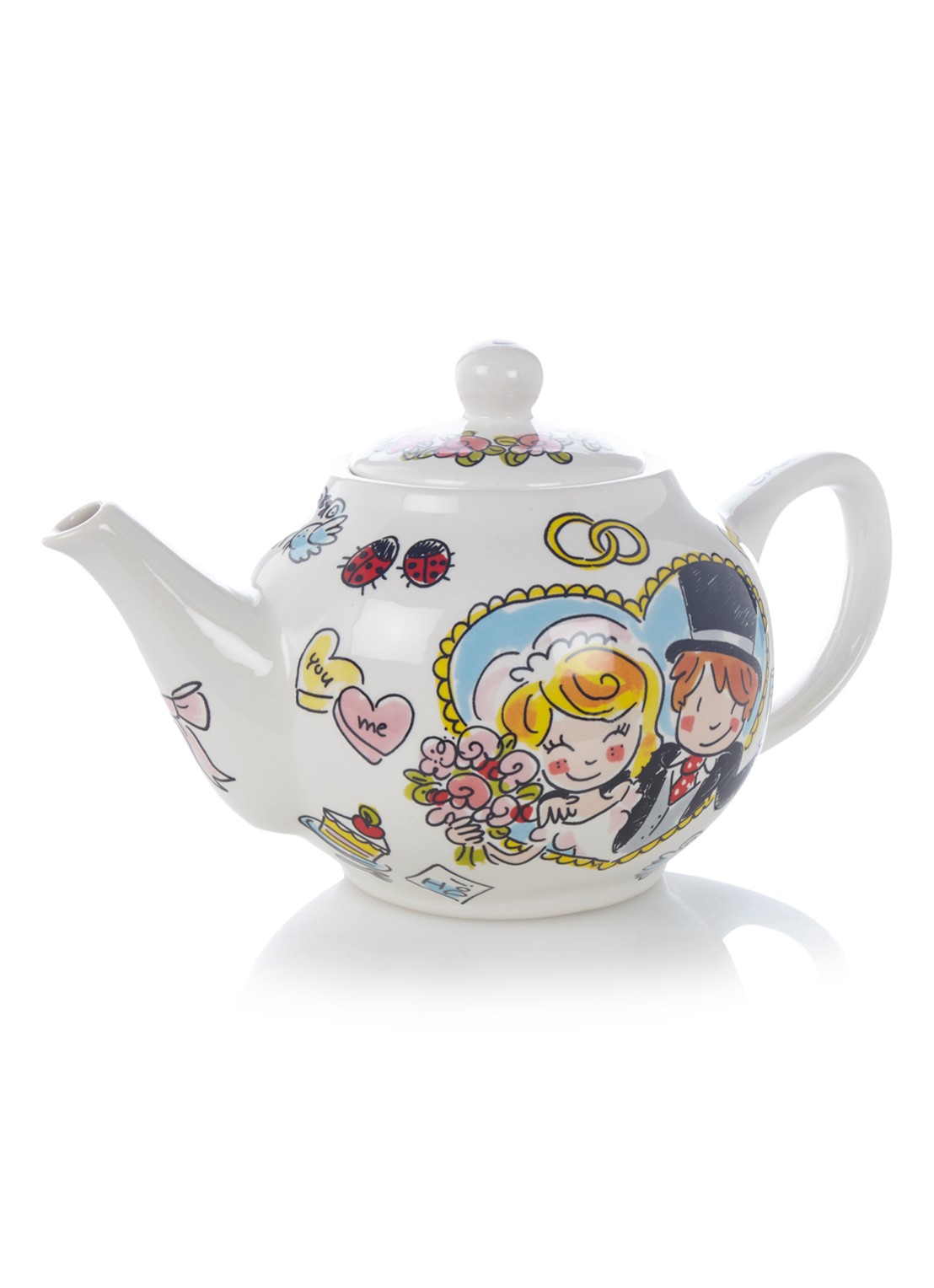 Blond Amsterdam Specials Bride & groom theepot 1,5 liter - voorkant multicolor