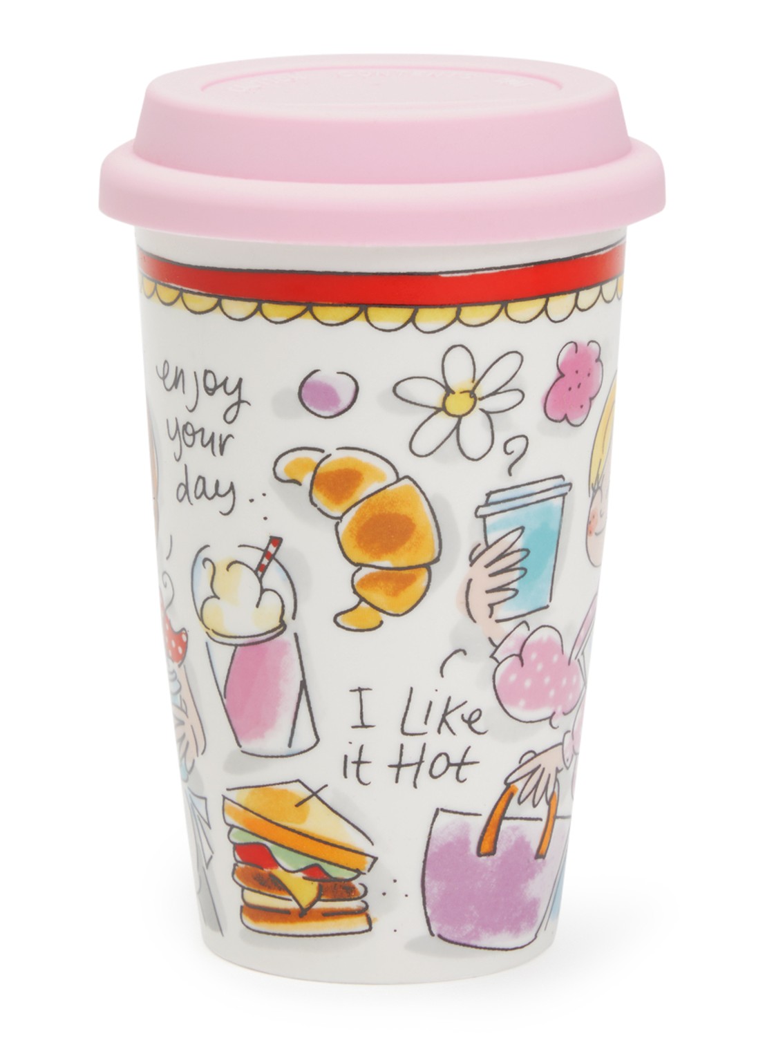 Blond Amsterdam Sweet Life thermosbeker 40 cl - voorkant gebroken wit