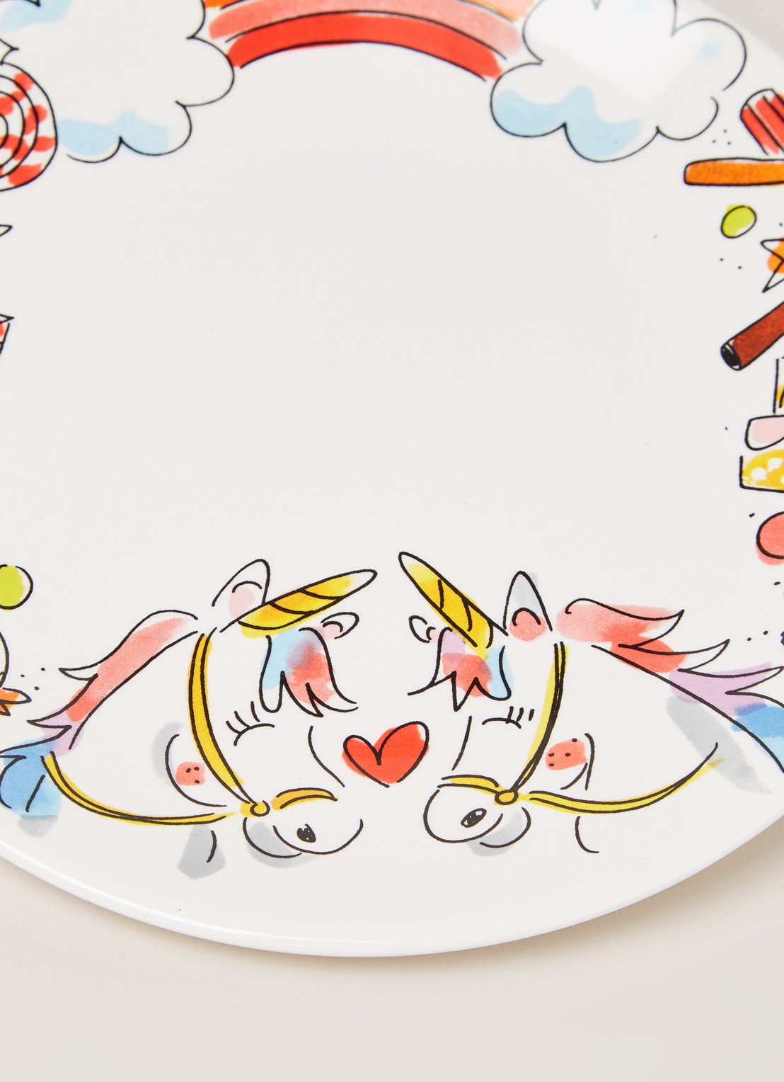 Blond Amsterdam Unicorn ontbijtbord 22 cm - detail wit