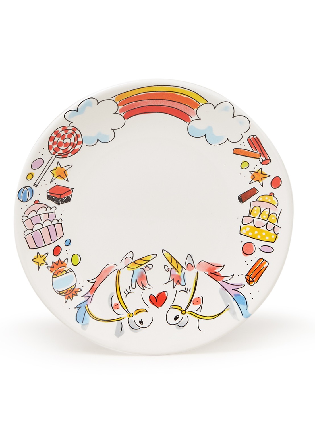 Blond Amsterdam Unicorn ontbijtbord 22 cm - voorkant 2 wit