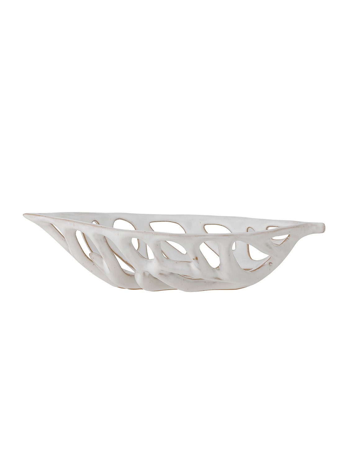 Bloomingville Foligno Deco schaal 27 x 14 cm - voorkant 4 wit