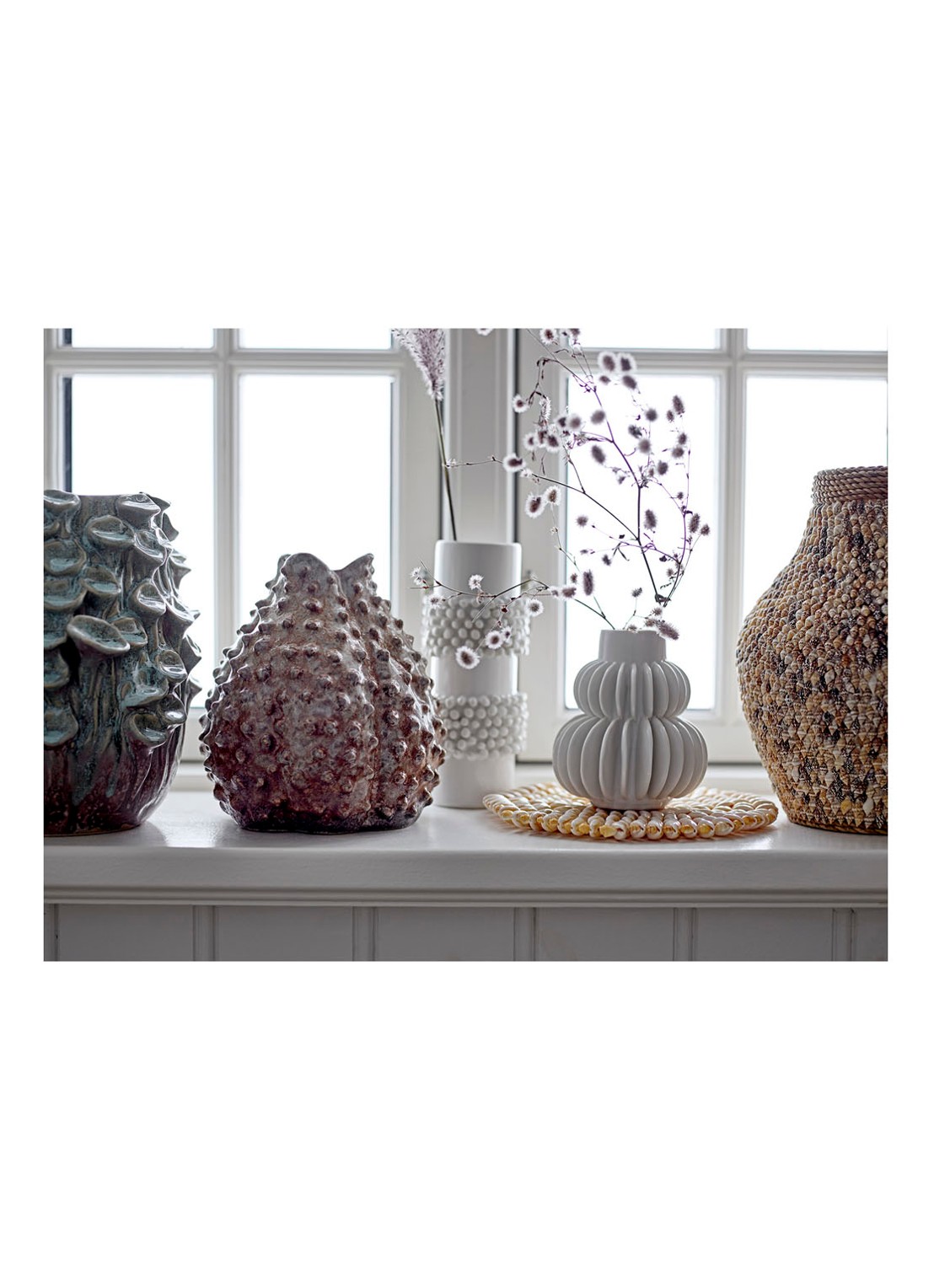 Bloomingville Halfdan vaas 14 cm - detail 3 wit