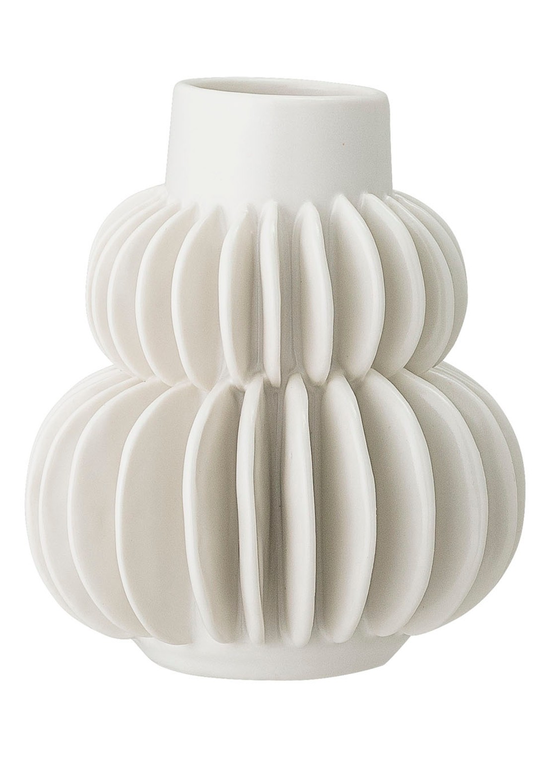 Bloomingville Halfdan vaas 14 cm - voorkant 6 wit