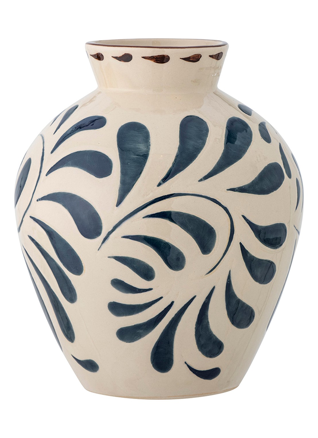 Bloomingville Heikki vaas 24 cm - detail 3 donkerblauw