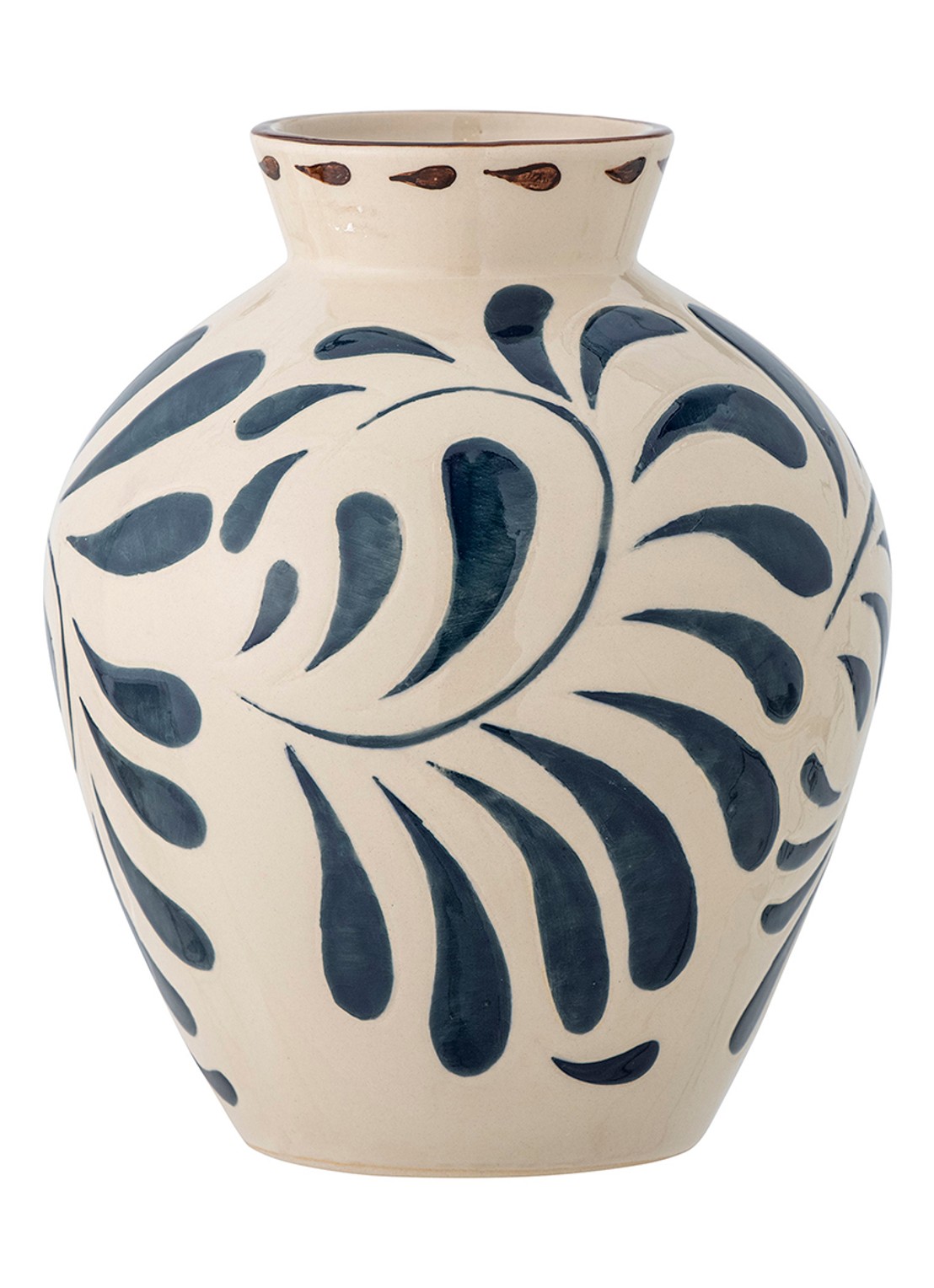 Bloomingville Heikki vaas 24 cm - voorkant donkerblauw