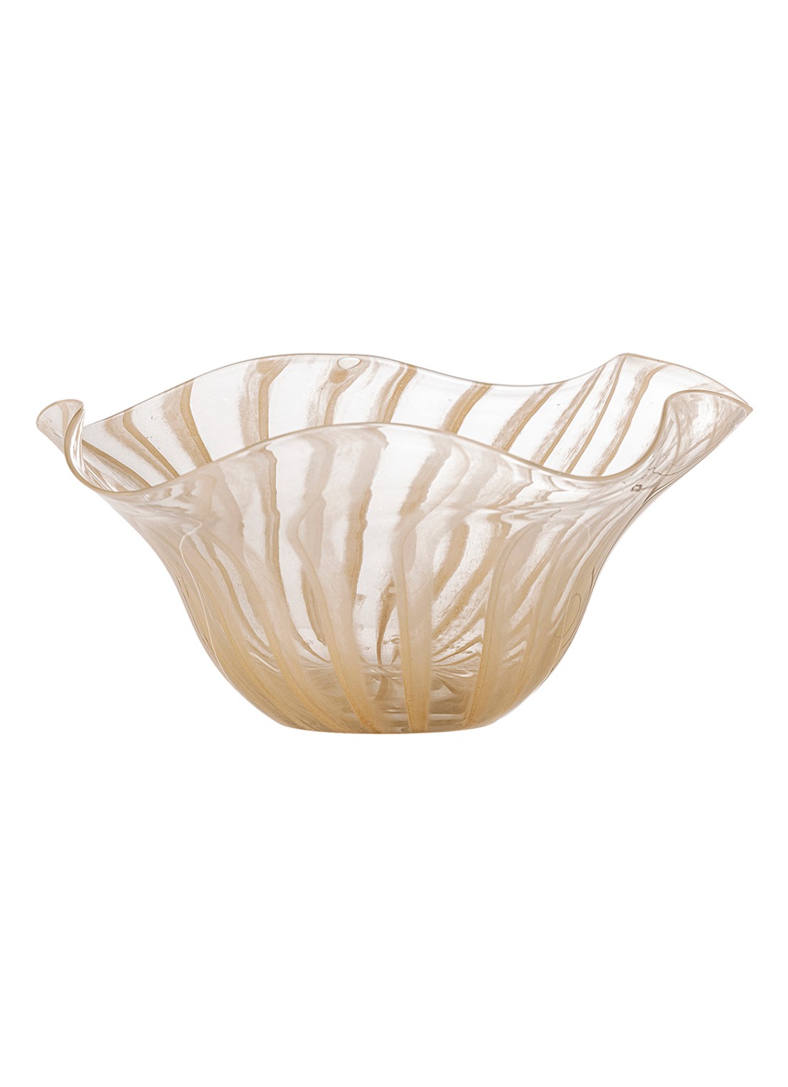 Bloomingville Imri schaal 32 x 30 cm - voorkant 2 abrikoos
