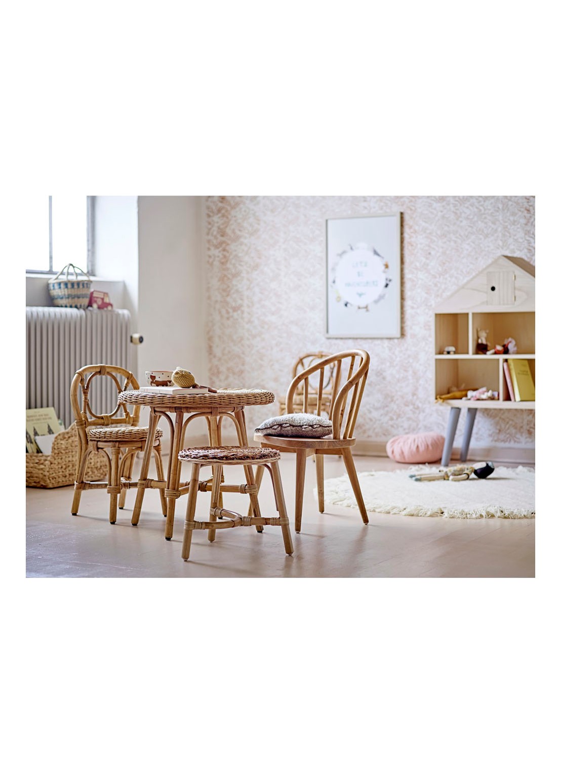 Bloomingville Lenea vloerkleed 110 cm  - detail 5 gebroken wit