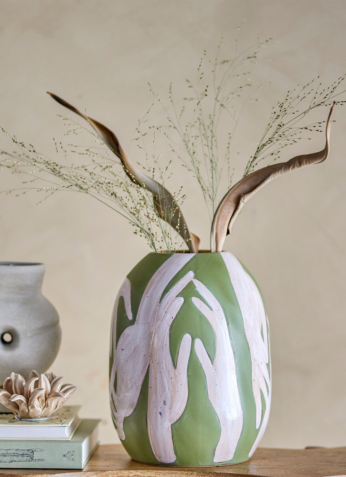 Bloomingville Lincia mand set van 3 - voorkant 4 groen