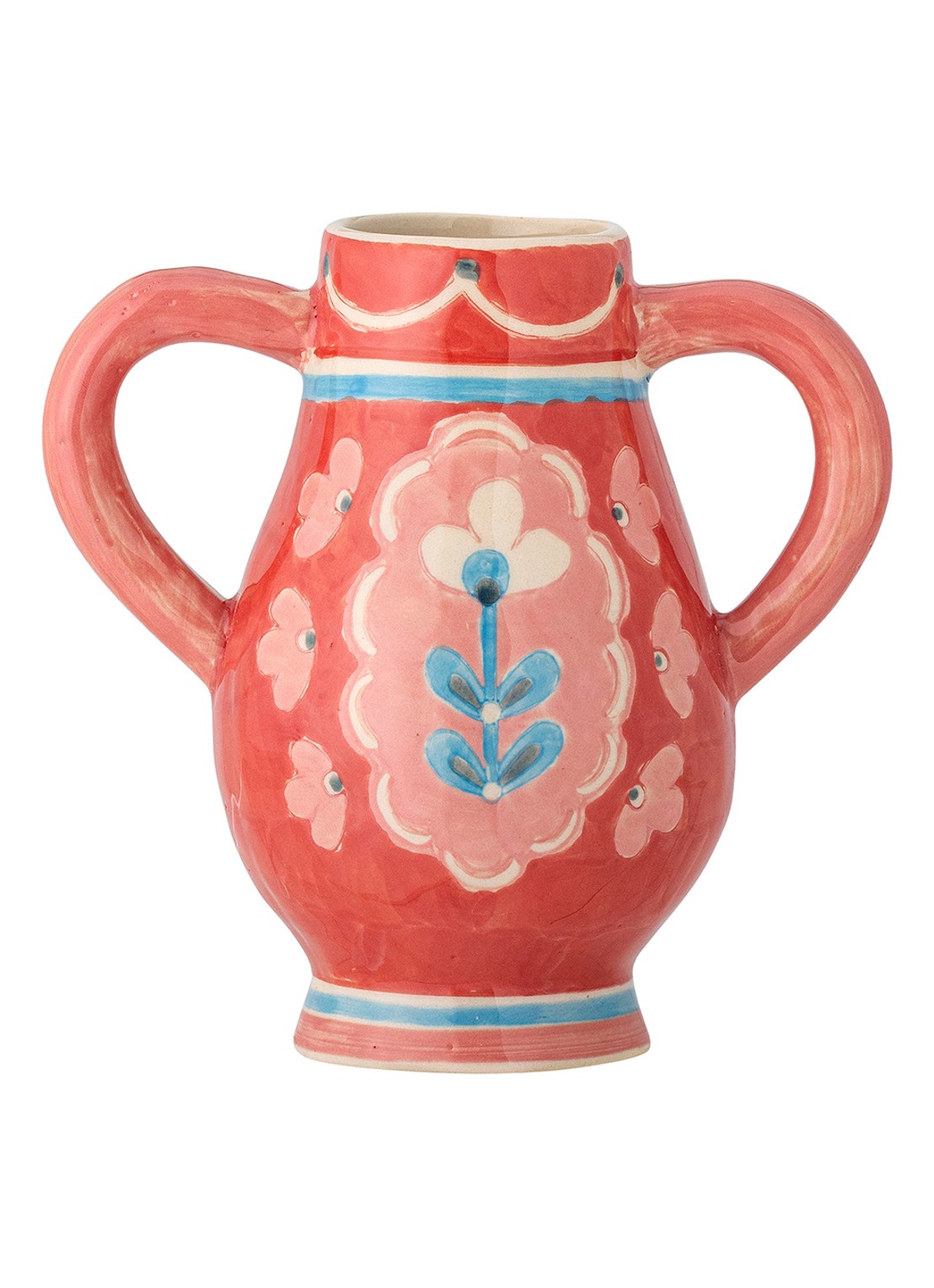 Bloomingville Odina vaas 15 cm - voorkant 3 rood