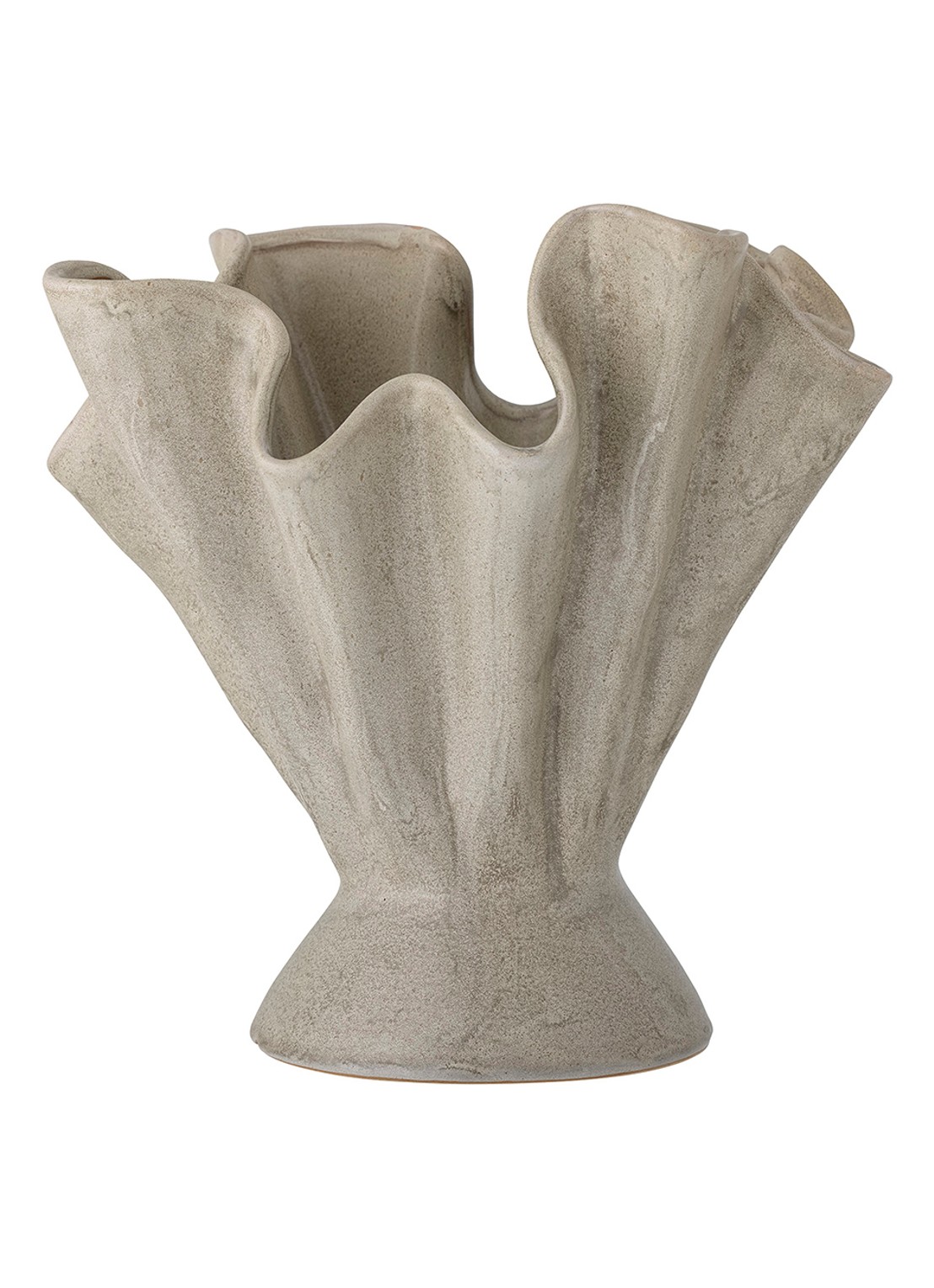Bloomingville Plier vaas 30,5 cm - voorkant beige