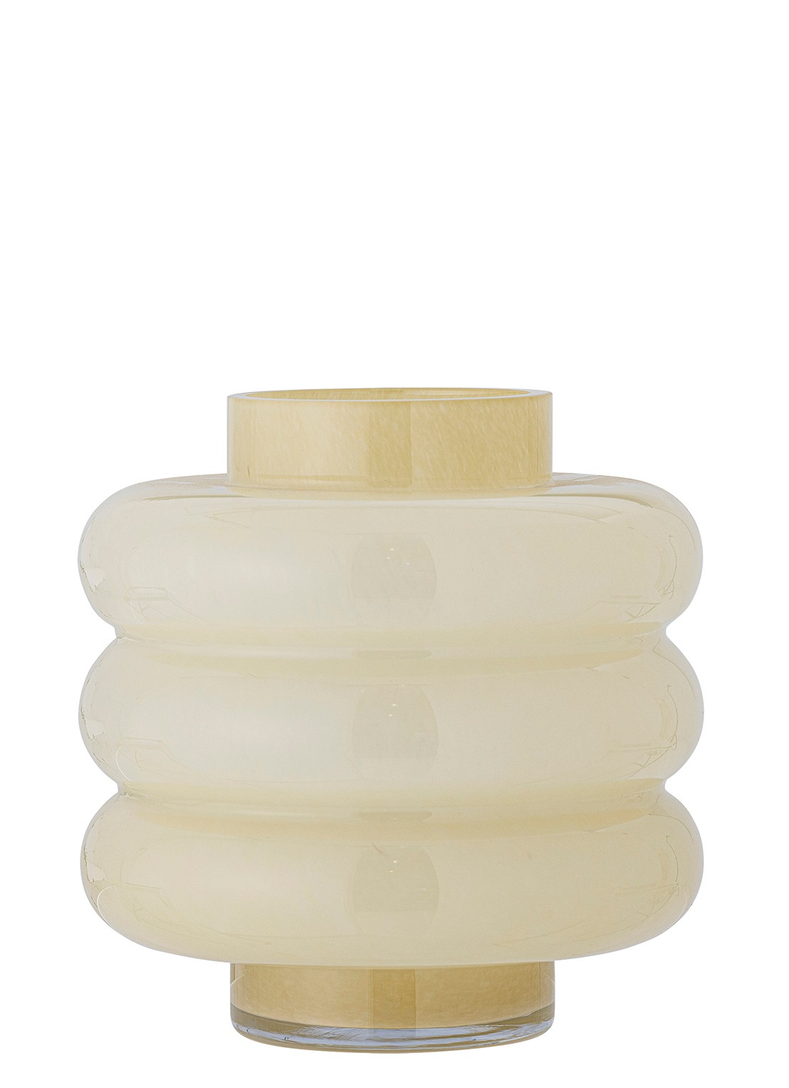 Bloomingville Sahara vaas 21,5 cm - voorkant geel