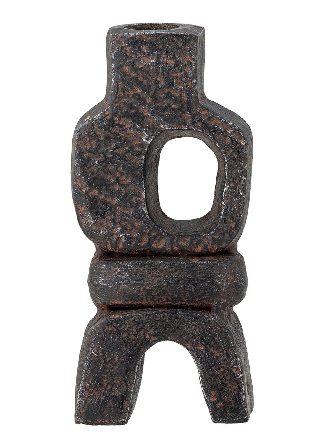 Bloomingville Sanah kandelaar 15,5 cm - voorkant 4 zwart