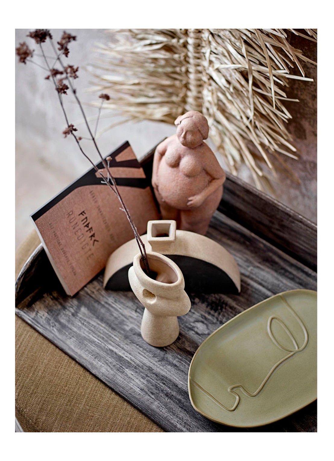 Bloomingville Sidsel ornament 25 cm - detail 4 bruin