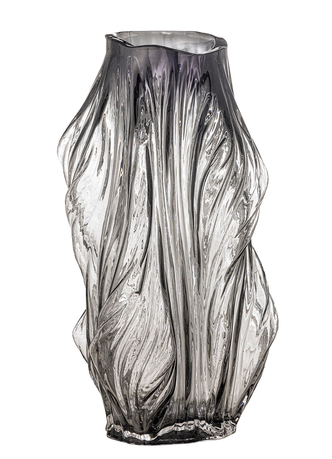 Bloomingville Tulla vaas 32 cm - voorkant 3 grijs