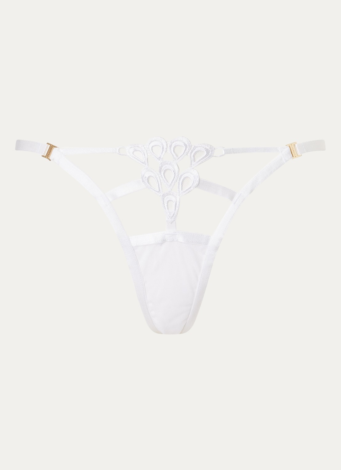 Bluebella Aria string met borduring - voorkant 4 wit