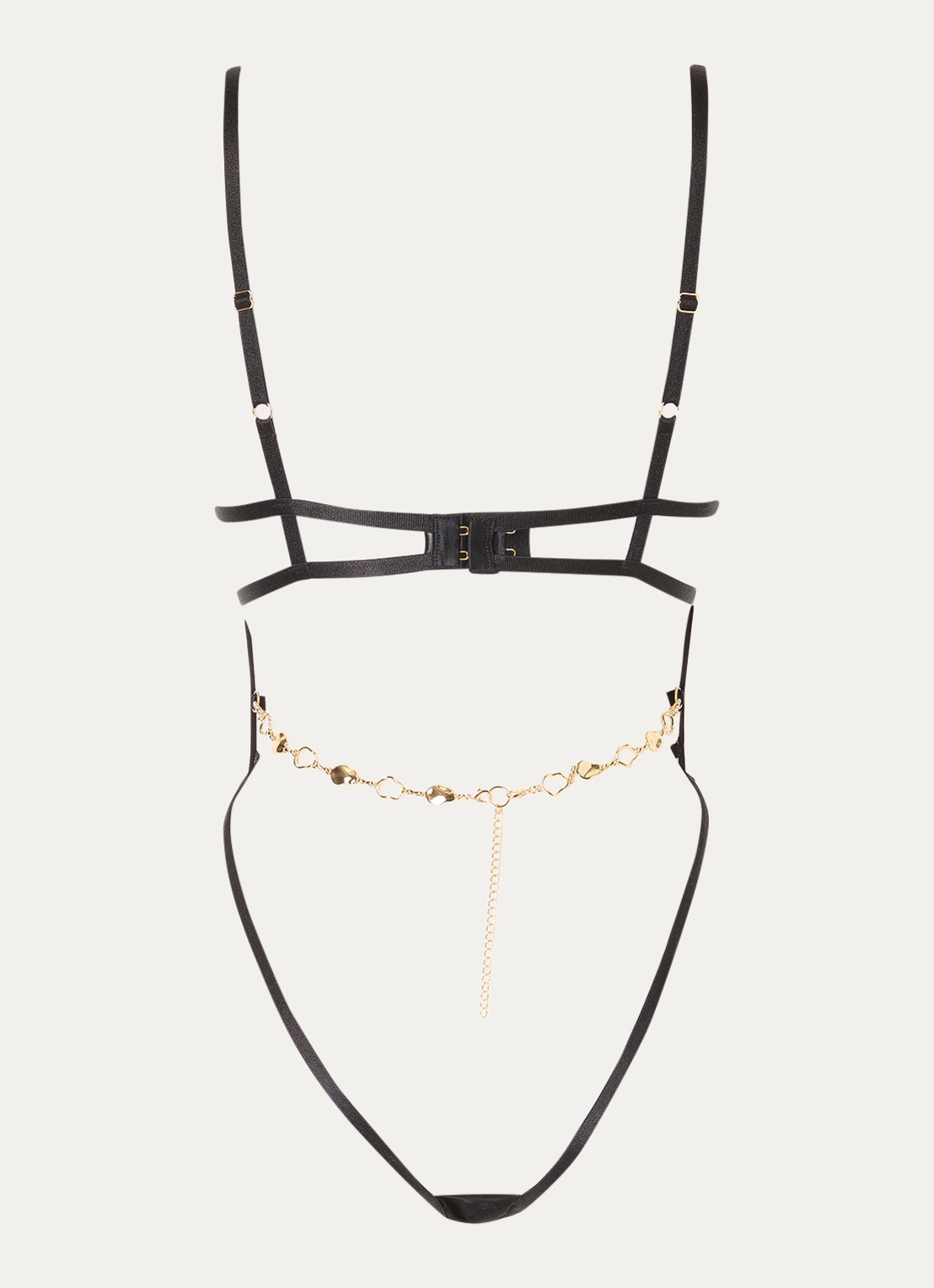 Bluebella Azalea body met kettingdetail - achterkant zwart