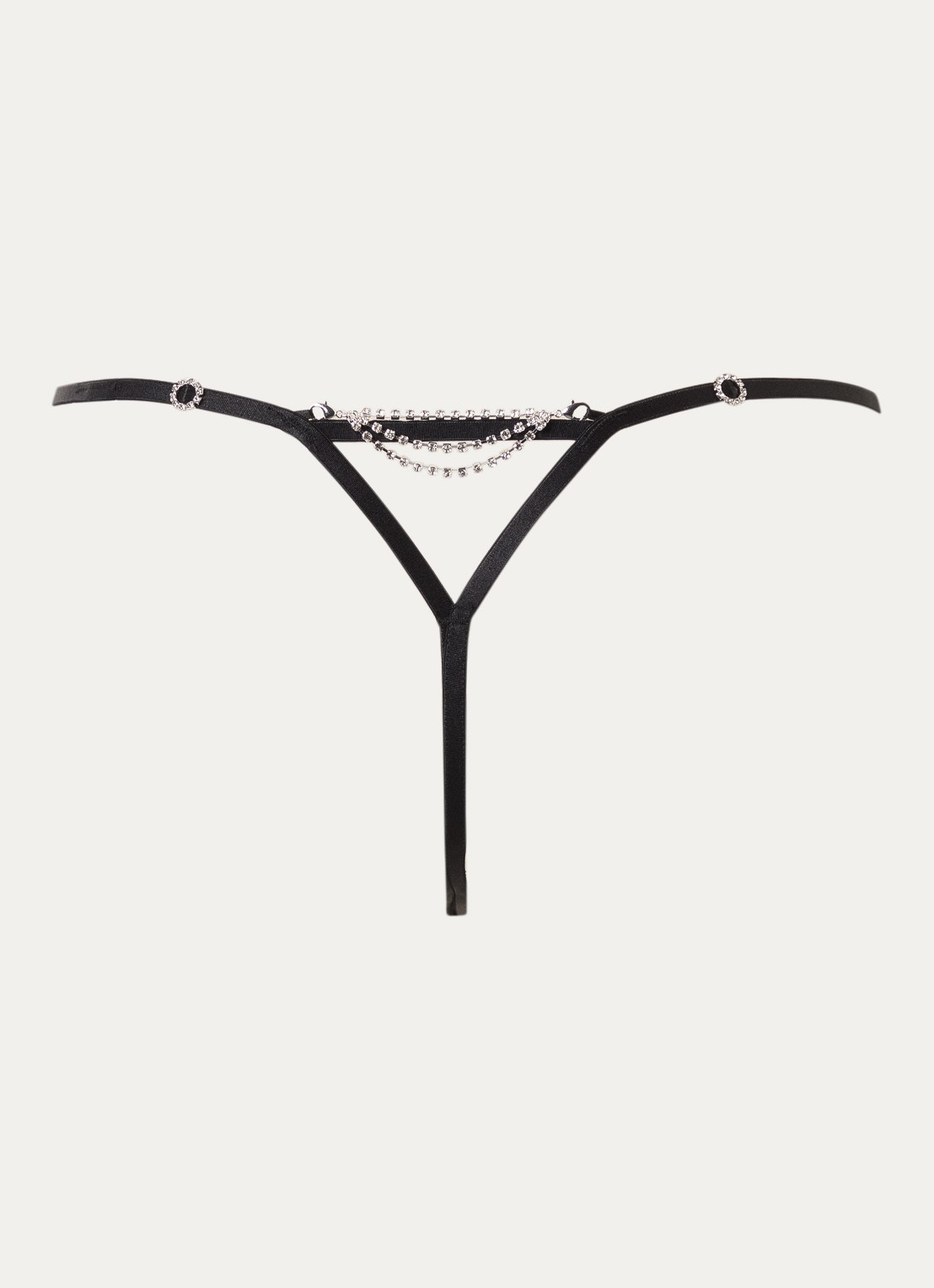 Bluebella Estelle string met strass - achterkant zwart