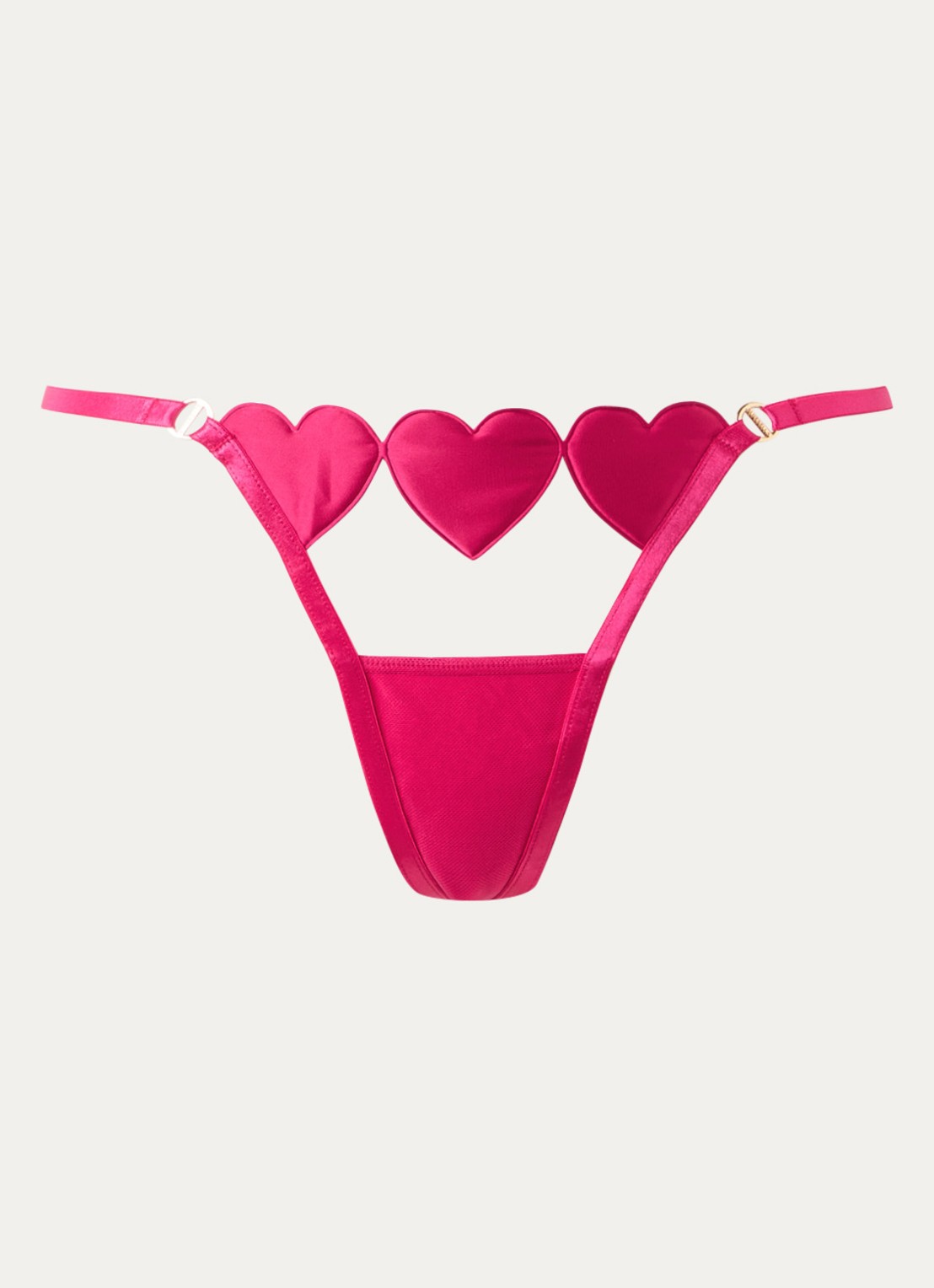 Bluebella Gia string met satijn - voorkant 2 fuchsia