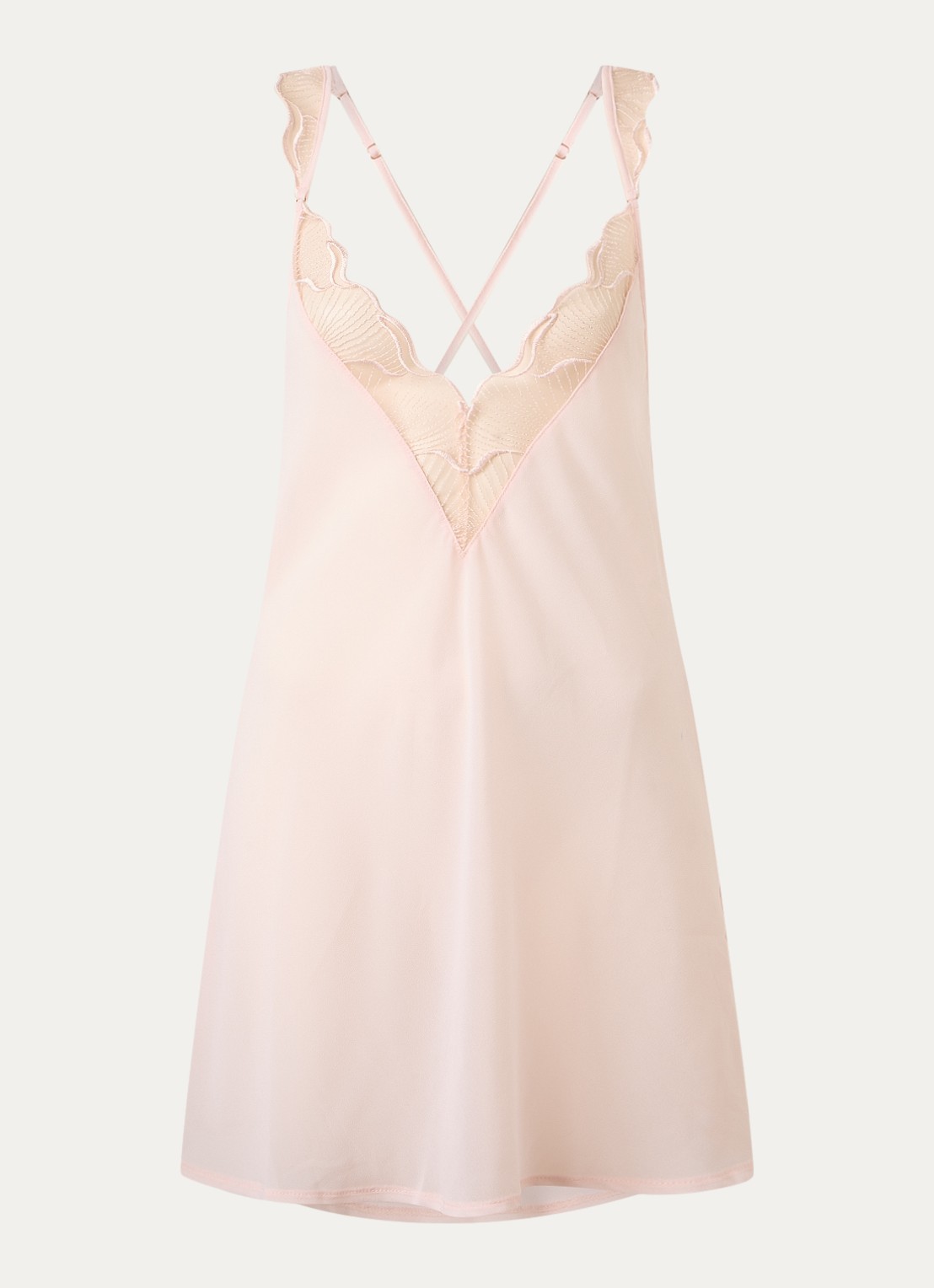 Bluebella Marabel slipdress met borduring - voorkant lichtroze