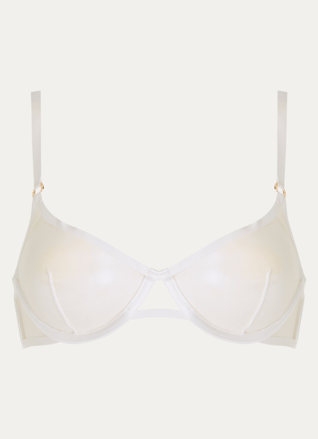 Bluebella Naomi beugel bh van mesh - voorkant wit