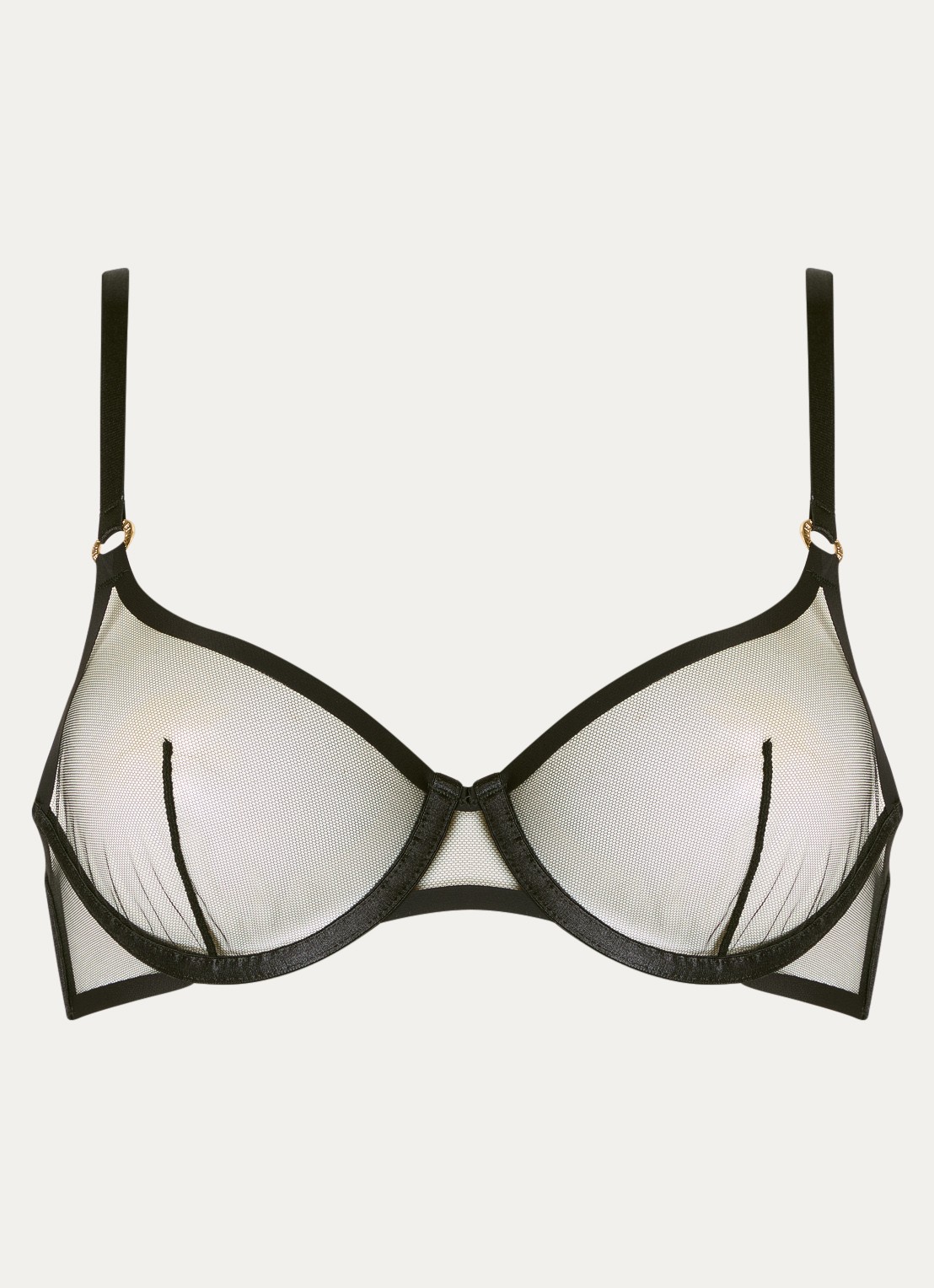 Bluebella Naomi beugel bh van mesh - voorkant 4 zwart
