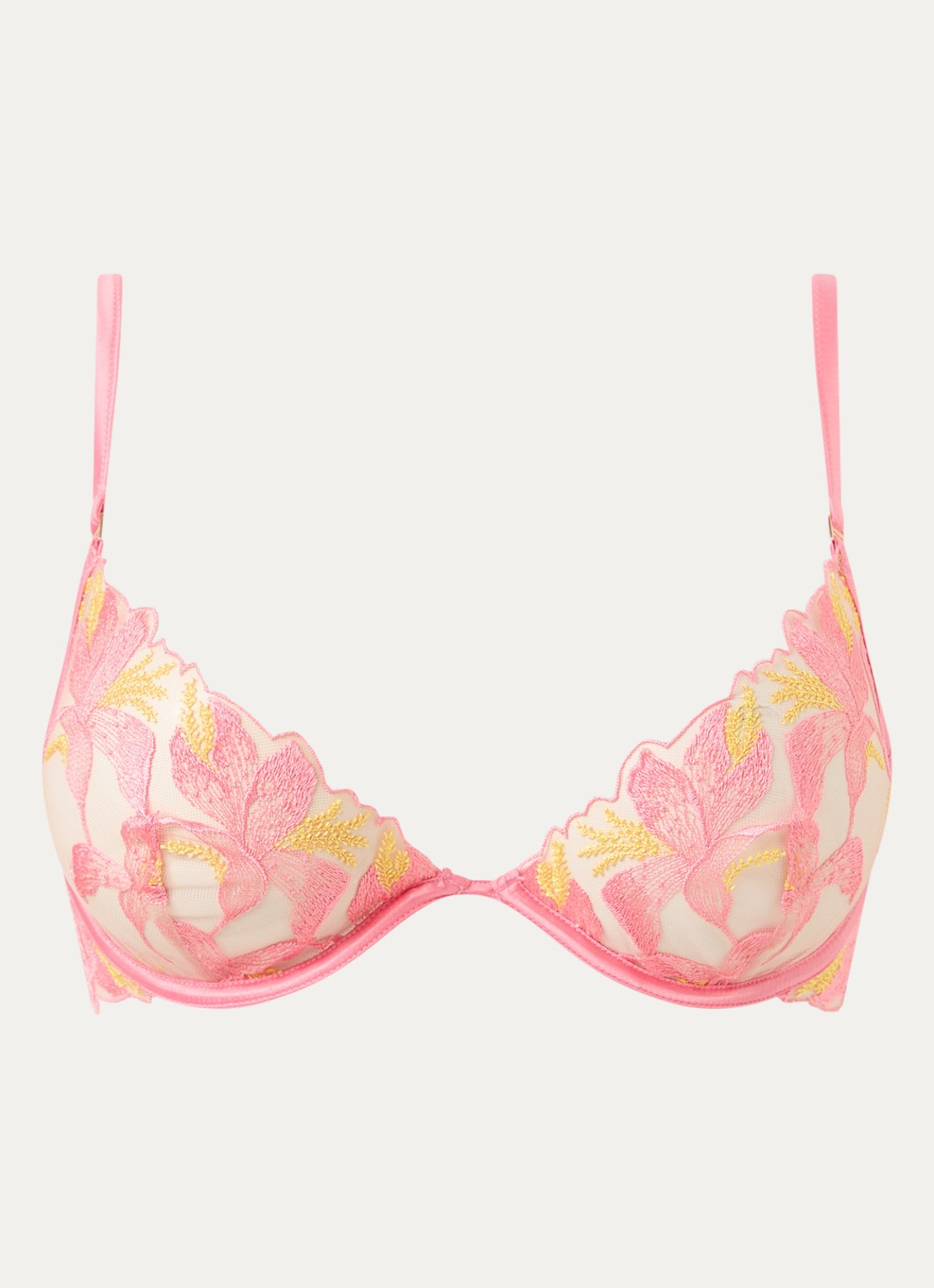 Bluebella Patrice beugel bh met bloemborduring - voorkant 2 roze
