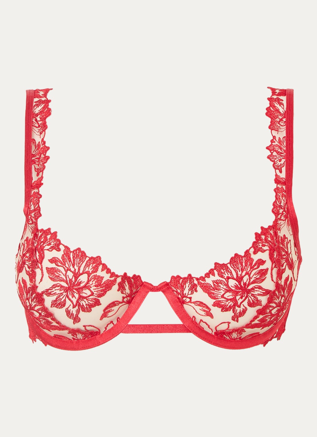 Bluebella Samara beugel bh van mesh - voorkant 4 kersenrood