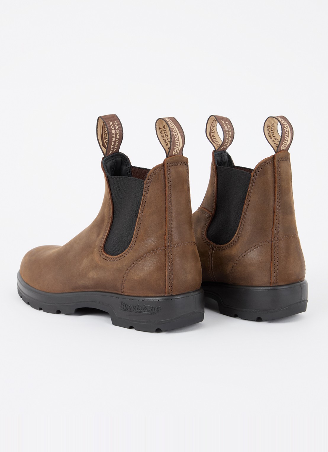 Blundstone 1609 chelsea boot van nubuck - achterkant bruin