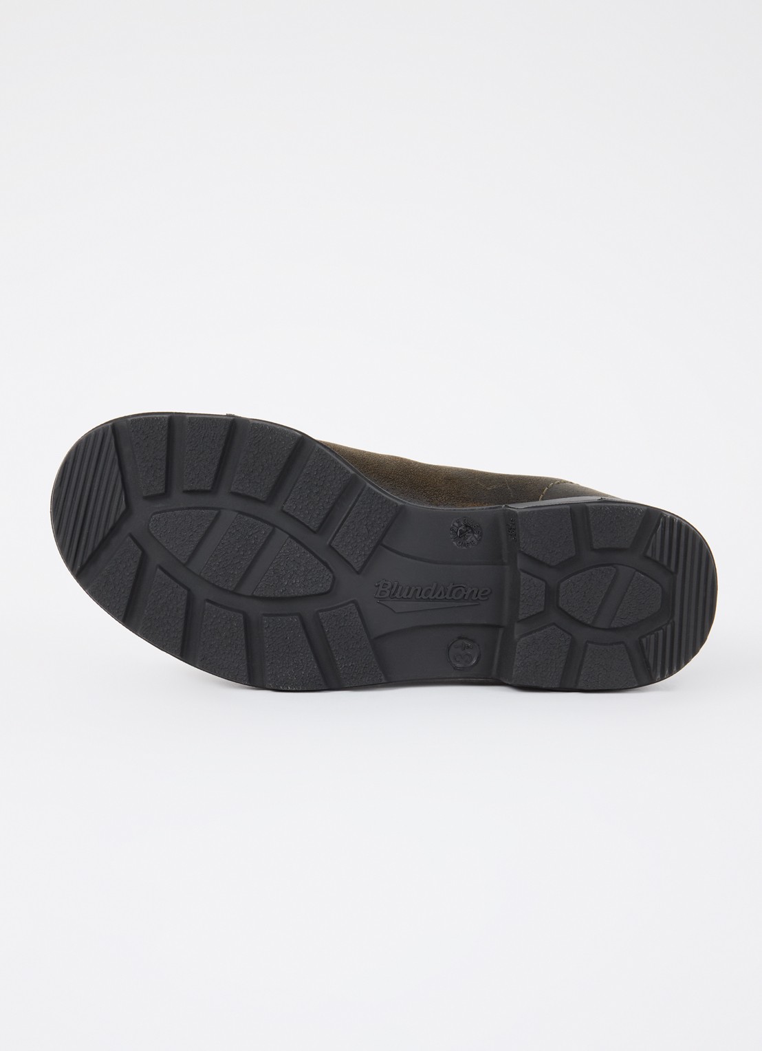 Blundstone 1615 Orinional chelsea boot van nubuck - detail 3 bronsgroen