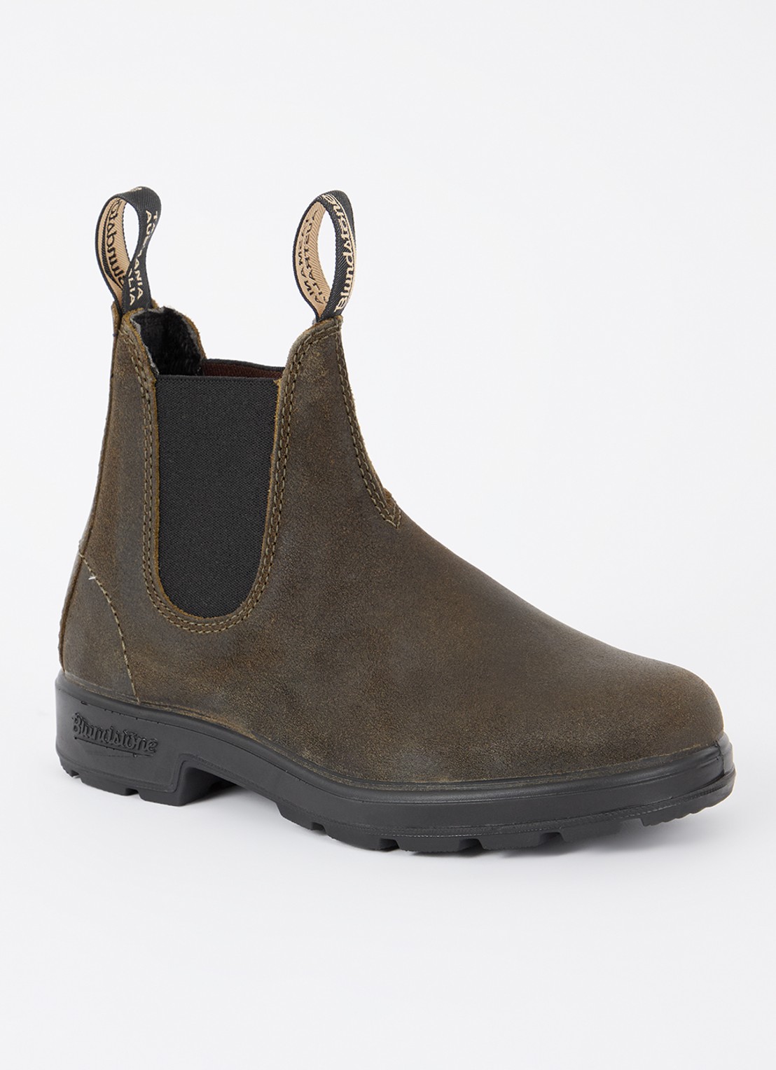 Blundstone 1615 Orinional chelsea boot van nubuck - voorkant 4 bronsgroen