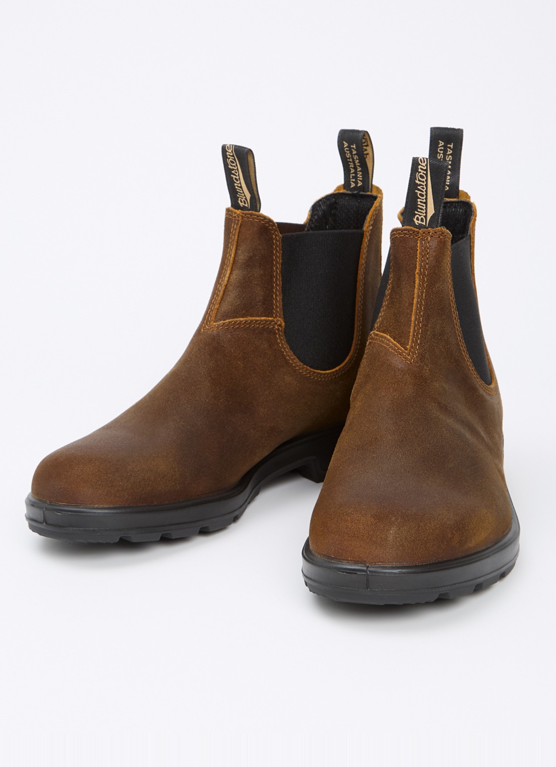 Blundstone 1911 chelsea boot van suède - detail 2 bruin