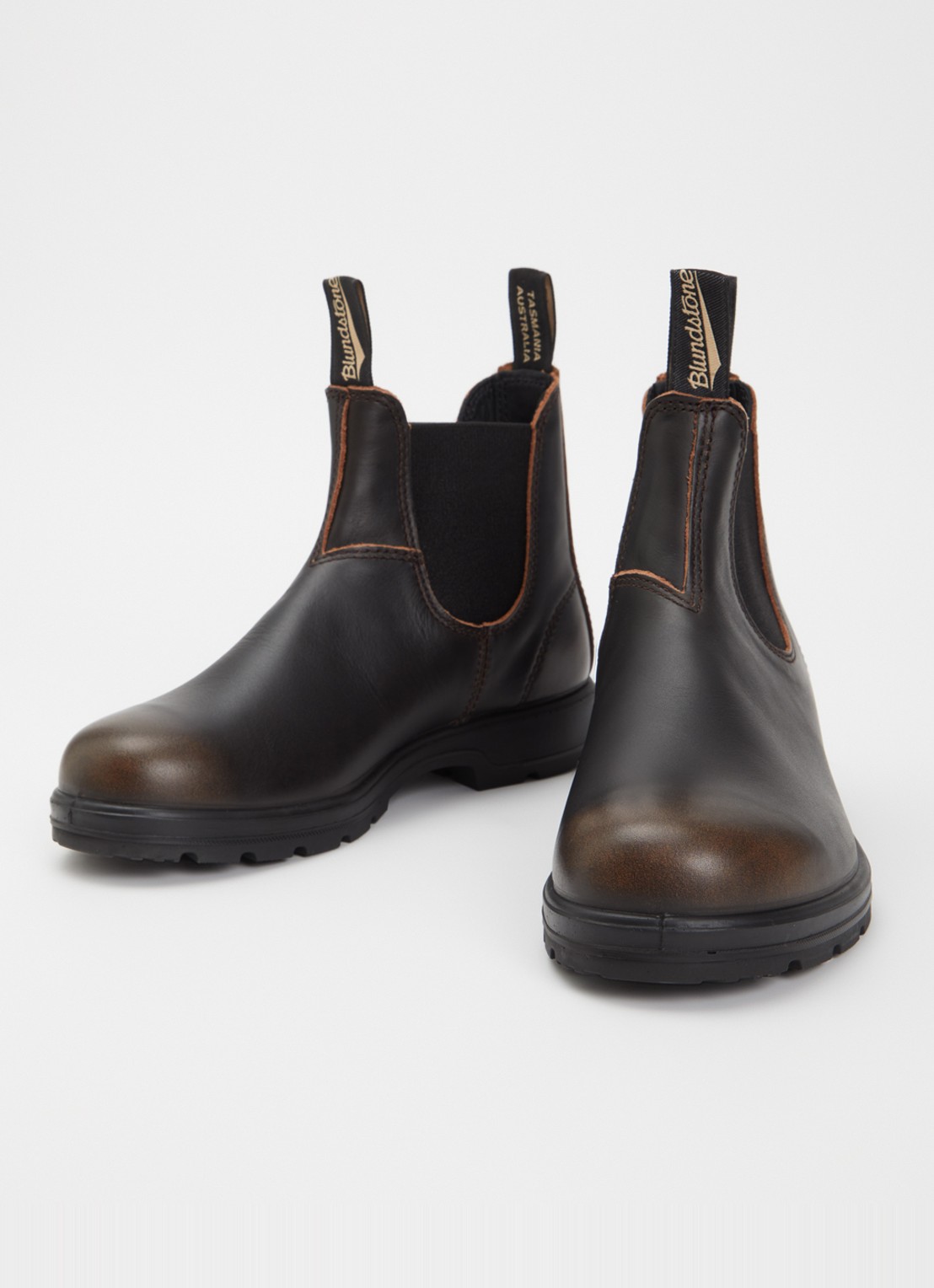 Blundstone 2440 chelsea boot van leer - detail donkerbruin