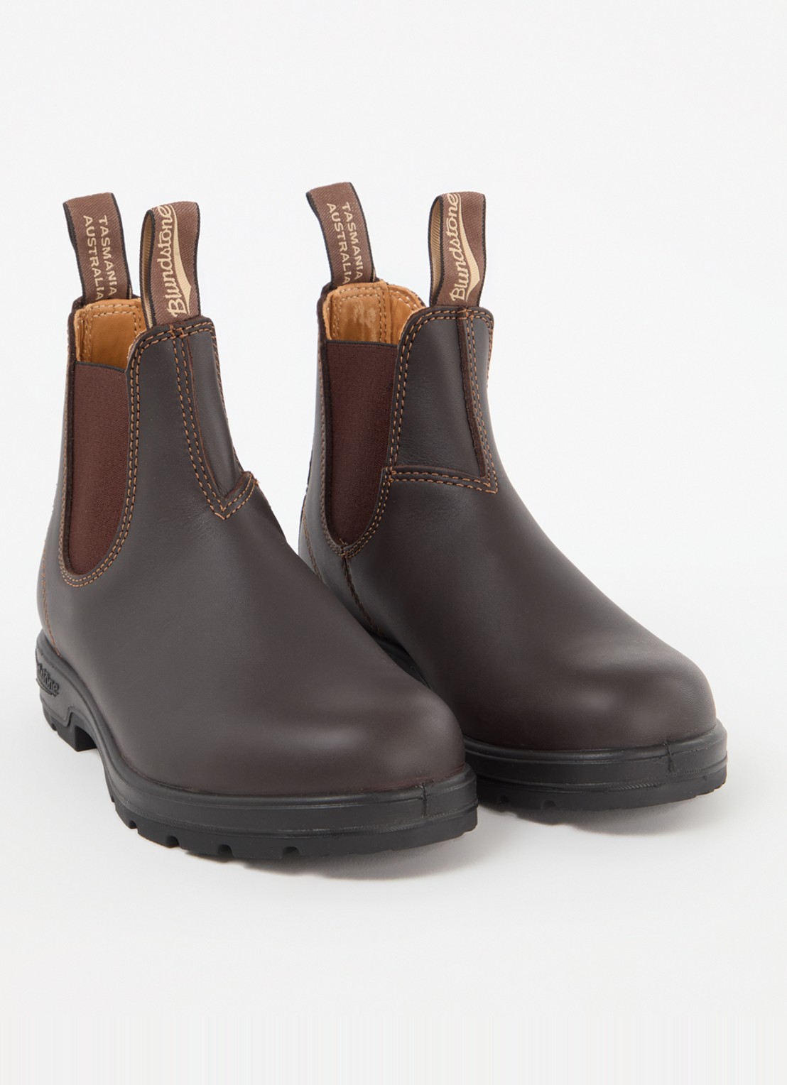 Blundstone 550 chelsea boot van leer - detail donkerbruin
