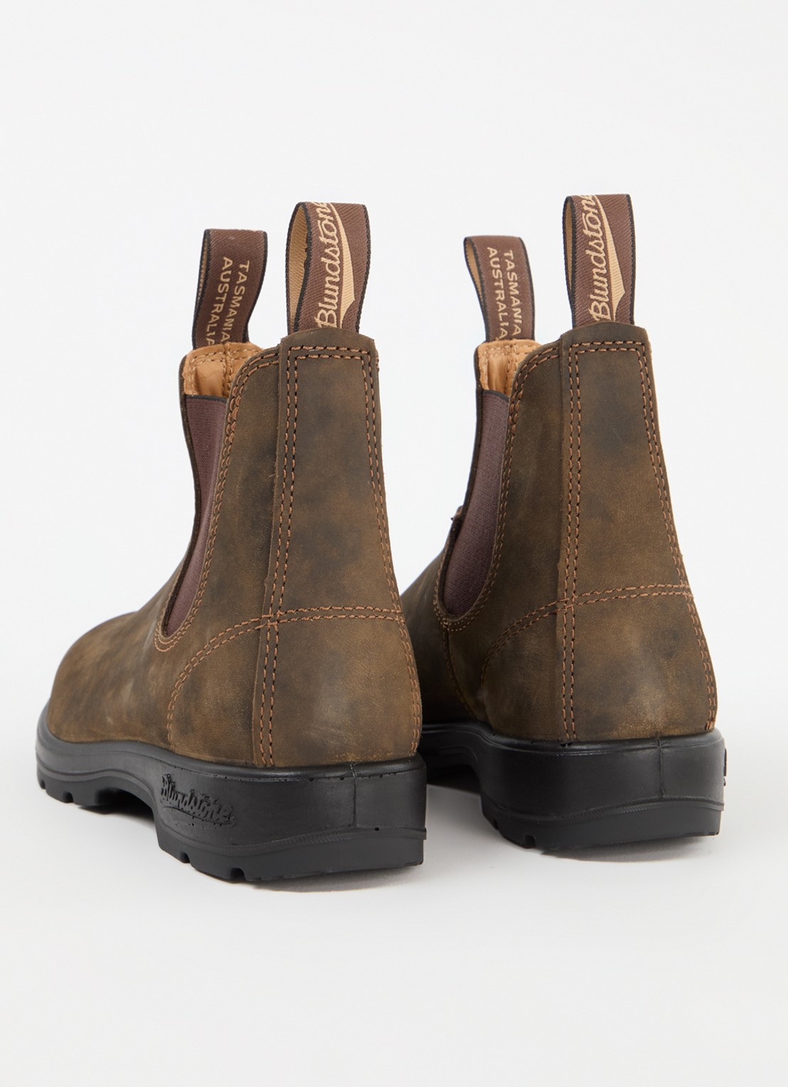 Blundstone 585 chelsea boot van leer - achterkant donkerbruin