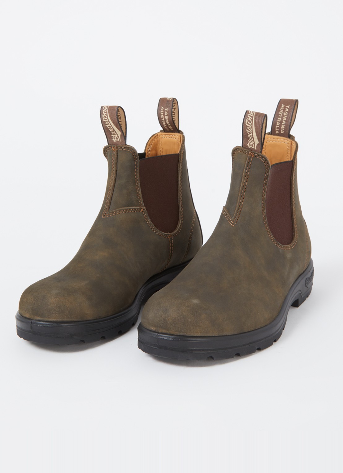 Blundstone 585 chelsea boot van leer - detail 7 donkerbruin