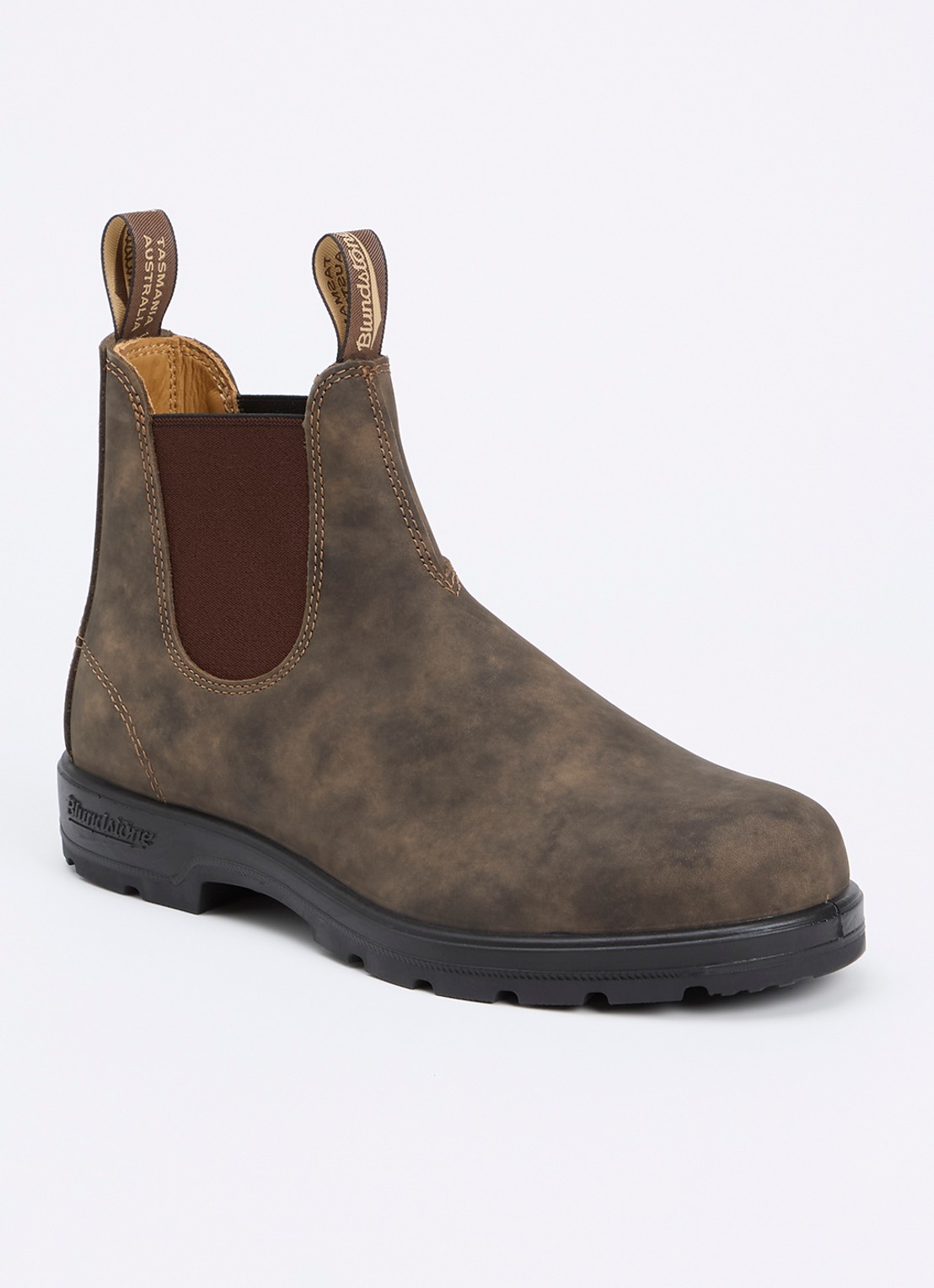 Blundstone 585 chelsea boot van nubuck - voorkant bruin